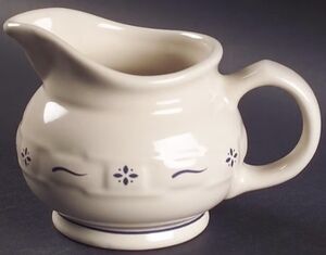 Longaberger  Creamer. Woven Traditions Classic Blue. Like New.